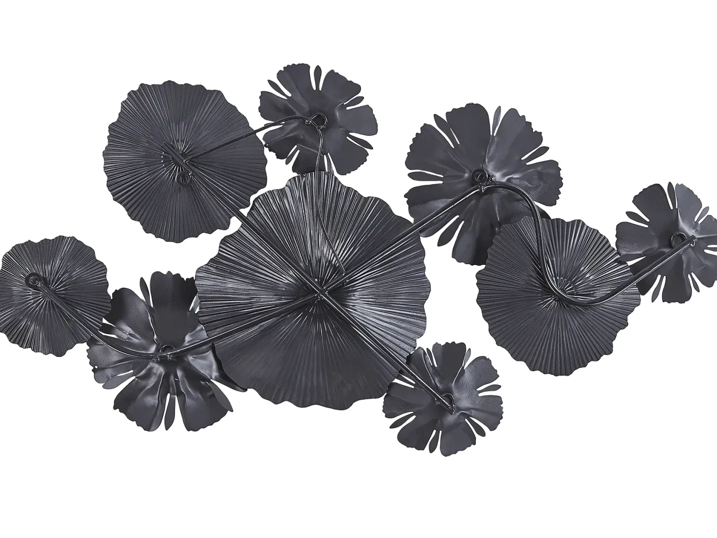 Dekoracja ścienna Kwiat POTASSIUM Metal 49 cm Szary