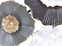 Dekoracja ścienna Kwiat POTASSIUM Metal 49 cm Szary