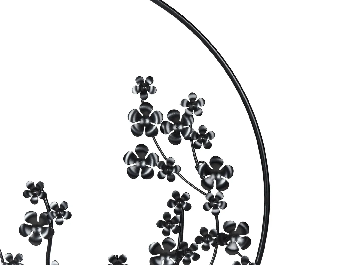 Dekoracja ścienna Kwiat STRONTIUM Metal 70 cm Czarny