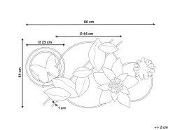 Dekoracja ścienna Kwiat THORIUM Metal 44 cm Kolorowy