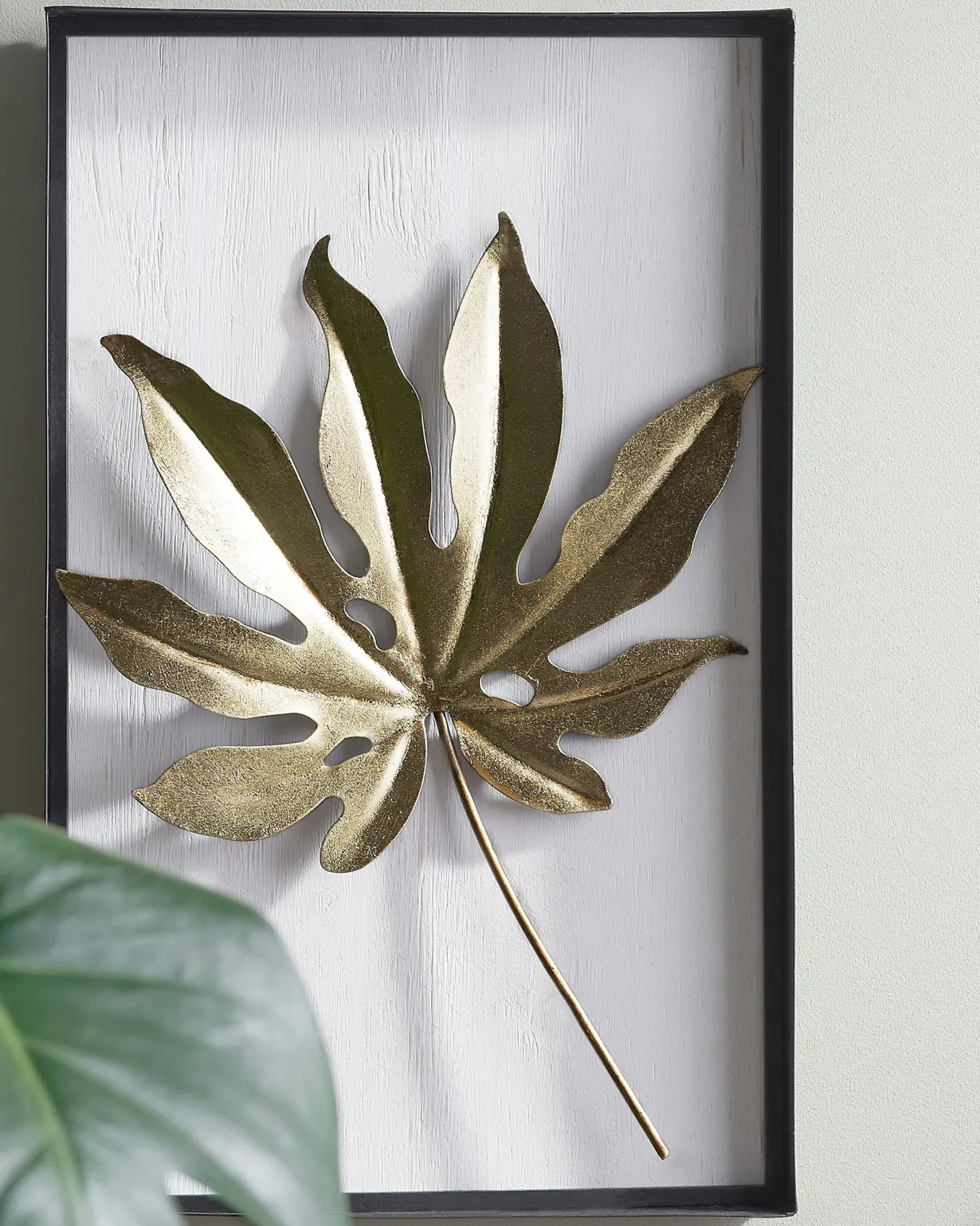 Dekoracja ścienna Liść CURIUM Metal 50 cm Kolorowy