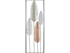 Dekoracja ścienna Liść NIOBIUM Metal 90 cm Srebrny