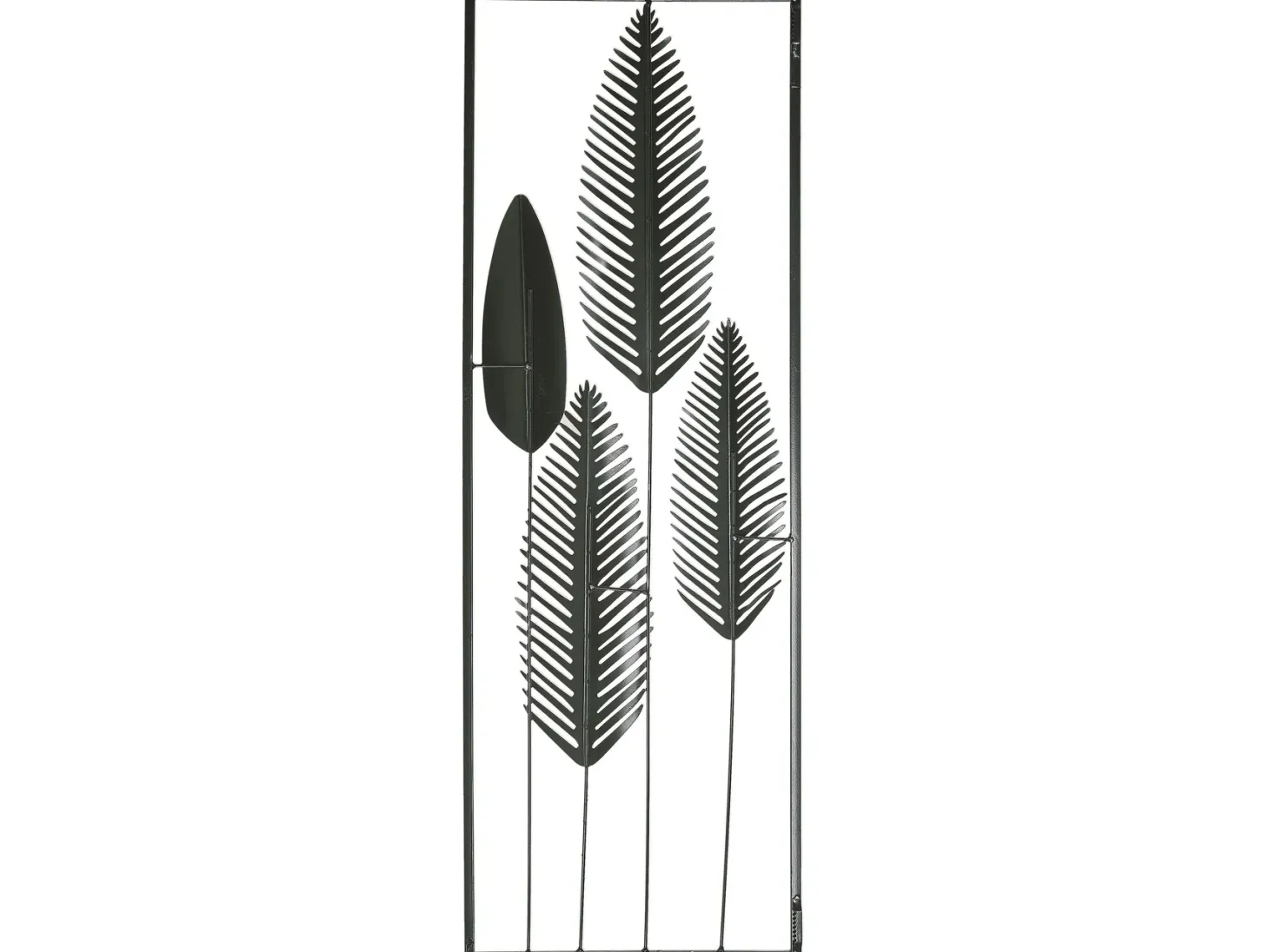 Dekoracja ścienna Liść NIOBIUM Metal 90 cm Srebrny