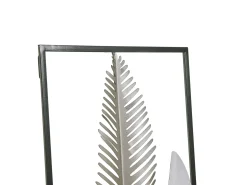 Dekoracja ścienna Liść NIOBIUM Metal 90 cm Srebrny