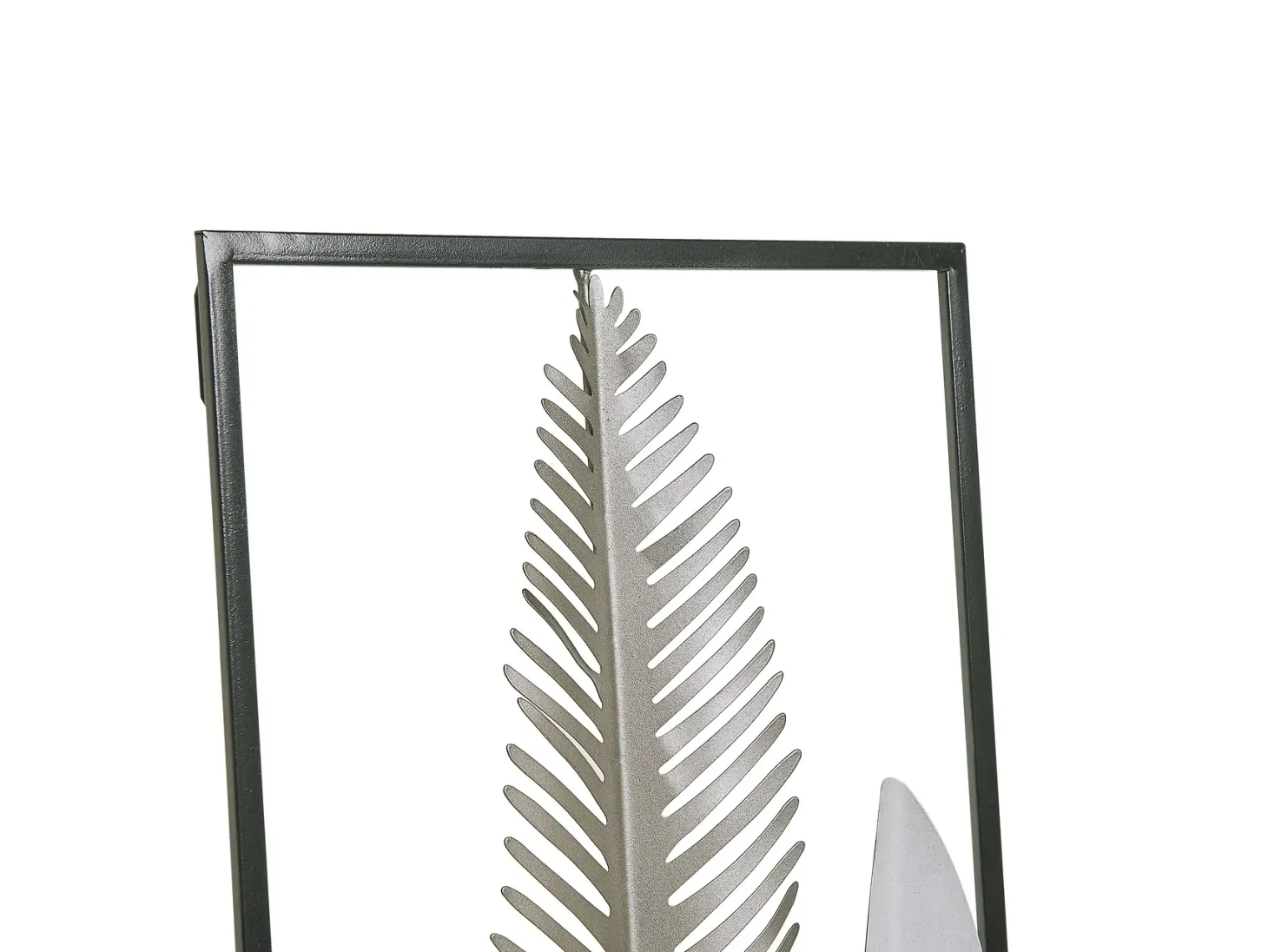 Dekoracja ścienna Liść NIOBIUM Metal 90 cm Srebrny