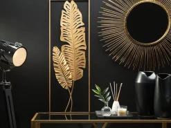 Dekoracja ścienna Liść PALLADIUM Metal 90 cm Złoty
