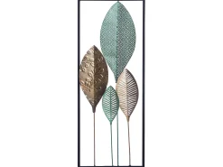 Dekoracja ścienna Liść PLATINUM Metal 75 cm Kolorowy