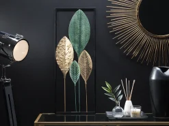 Dekoracja ścienna Liść PLATINUM Metal 75 cm Kolorowy