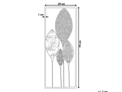 Dekoracja ścienna Liść PLATINUM Metal 75 cm Kolorowy
