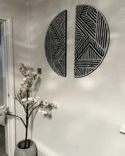 Dekoracja ścienna MANDAU Szkło 76 cm Czarny