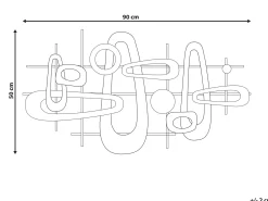 Dekoracja ścienna MANGANESE Metal 50 cm Złoty