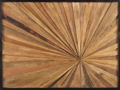 Dekoracja ścienna MERIDA Drewno tekowe 60 cm Brązowy