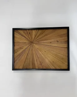 Dekoracja ścienna MERIDA Drewno tekowe 60 cm Brązowy