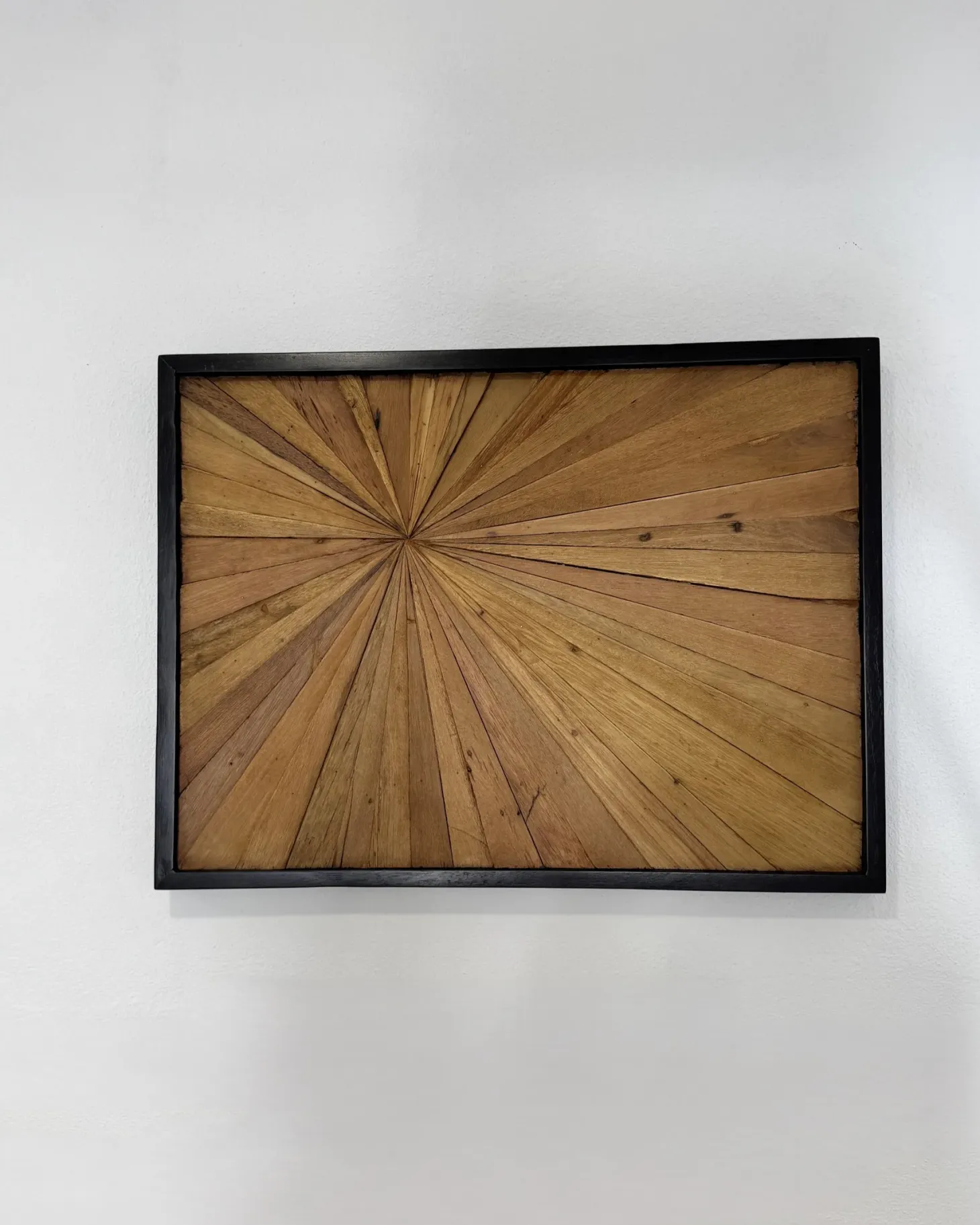Dekoracja ścienna MERIDA Drewno tekowe 60 cm Brązowy