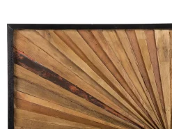 Dekoracja ścienna MERIDA Drewno tekowe 60 cm Brązowy