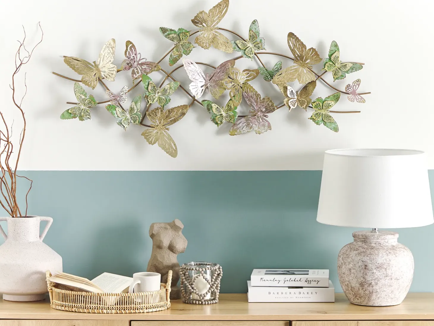 Dekoracja ścienna Motyl GALLIUM Metal 53 cm Kolorowy