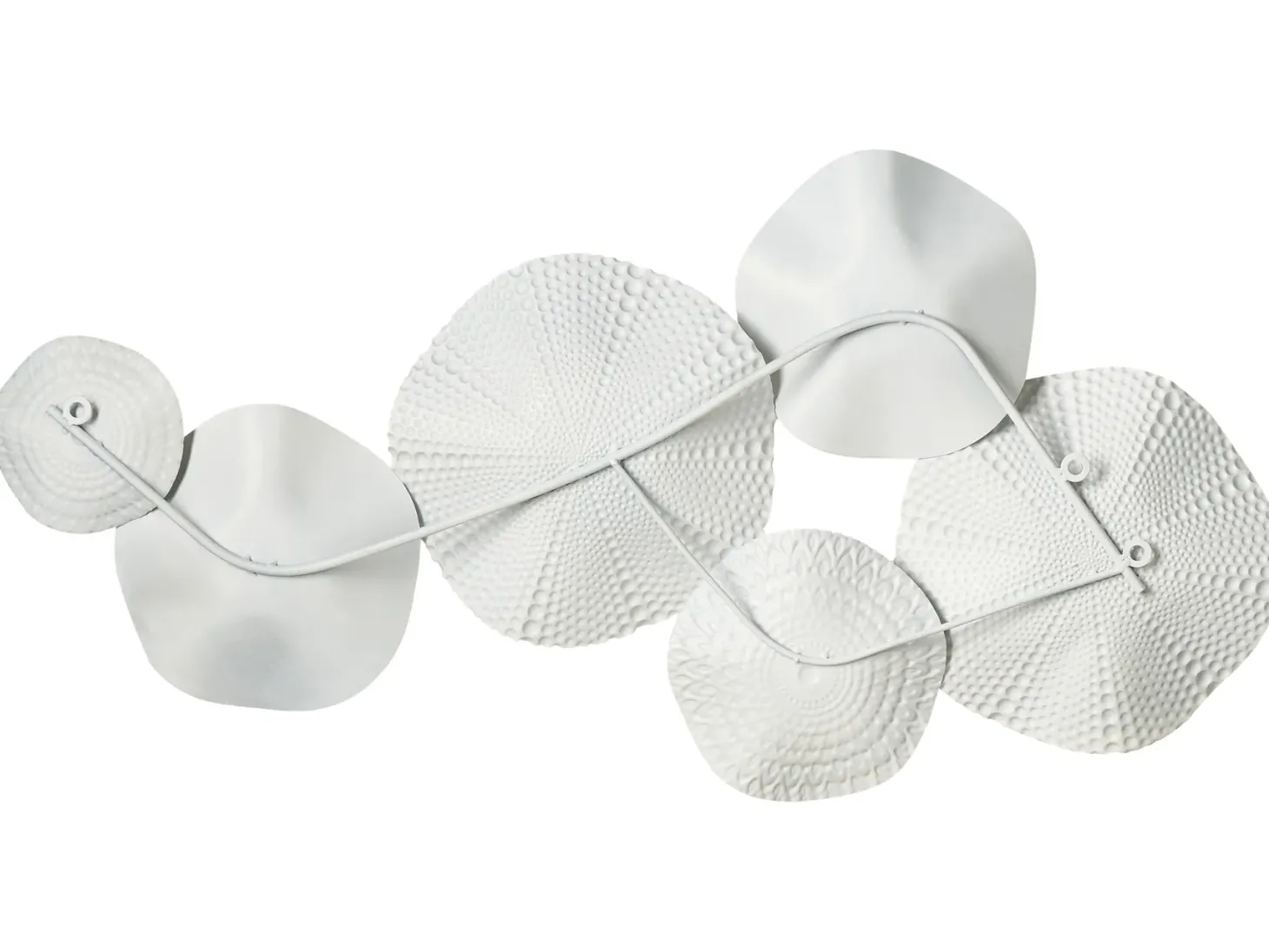 Dekoracja ścienna NEODYNIUM Metal 47 cm Biały
