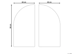 Dekoracja ścienna OGAN 80 cm Czarny