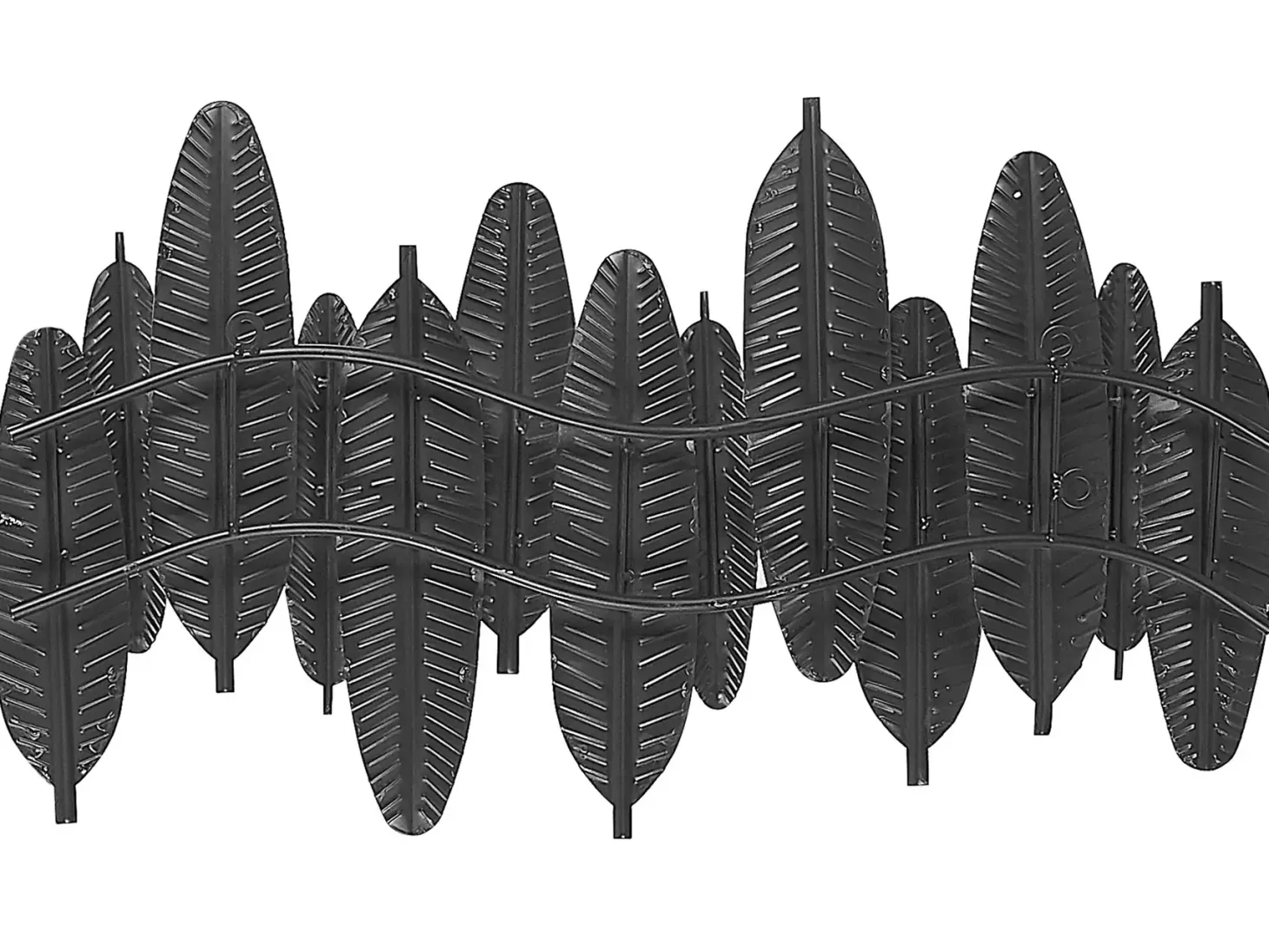 Dekoracja ścienna Pióro ANTIMONY Metal 37 cm Srebrny