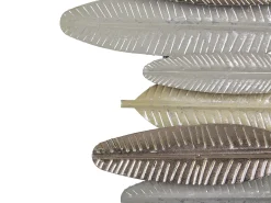 Dekoracja ścienna Pióro ANTIMONY Metal 37 cm Srebrny