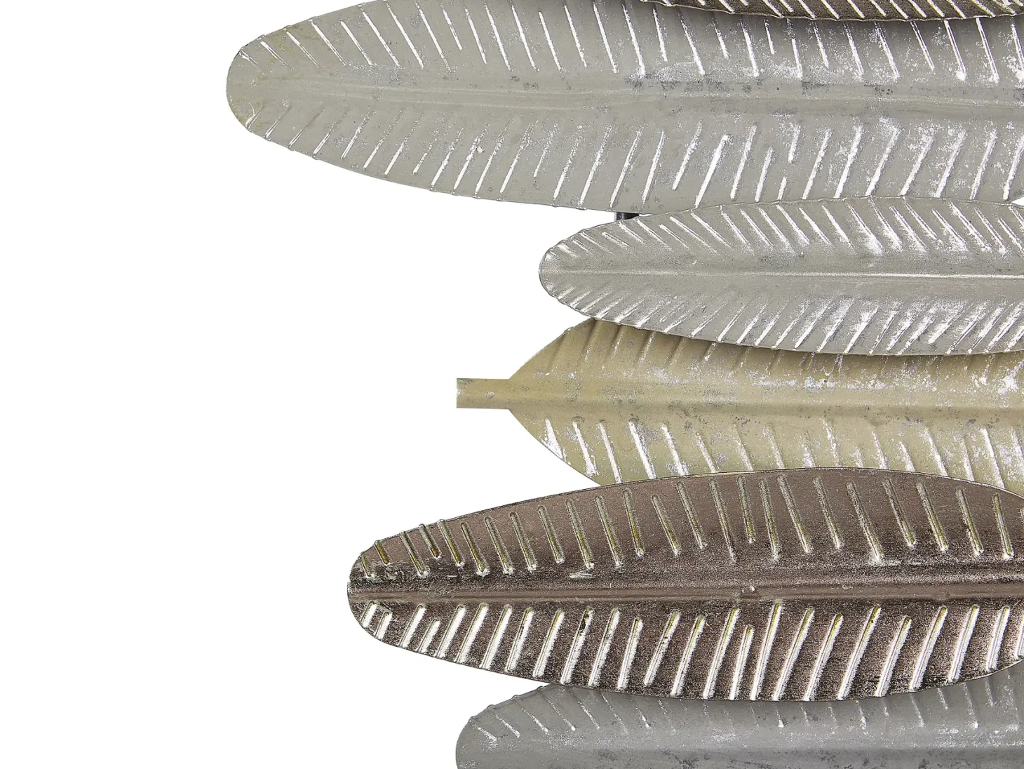 Dekoracja ścienna Pióro ANTIMONY Metal 37 cm Srebrny