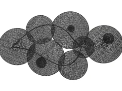 Dekoracja ścienna POLONIUM Metal 49 cm Kolorowy