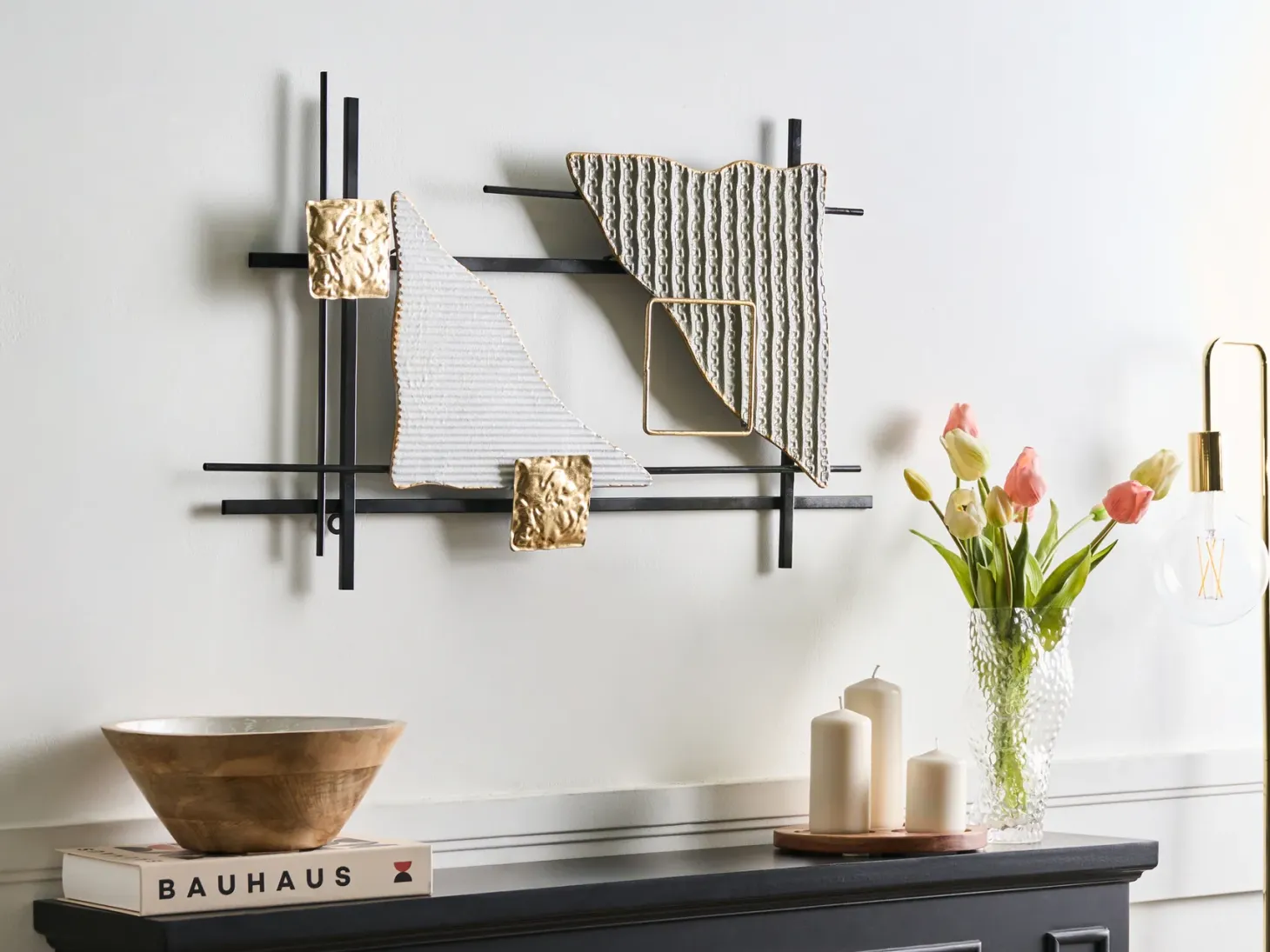 Dekoracja ścienna PORTMARNOCK Metal 45 cm Kolorowy