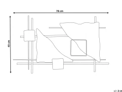 Dekoracja ścienna PORTMARNOCK Metal 45 cm Kolorowy