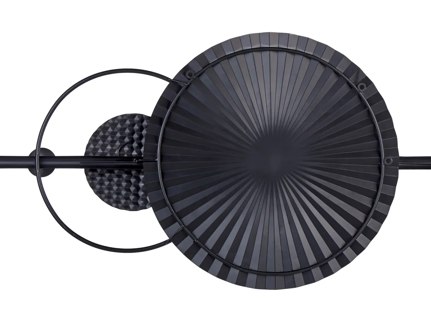 Dekoracja ścienna RUTHENIUM Metal 59 cm Czarny