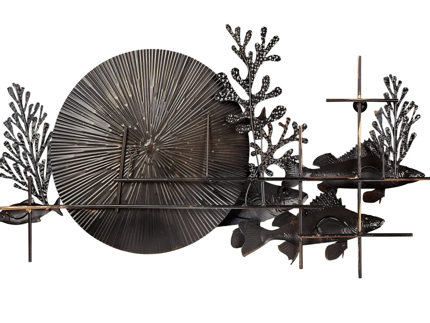 Dekoracja ścienna Ryba BARIUM Metal 48 cm Niebieski