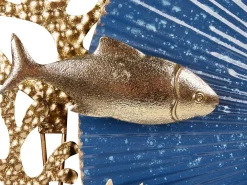 Dekoracja ścienna Ryba BARIUM Metal 48 cm Niebieski