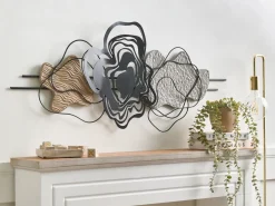 Dekoracja ścienna SALLINS Metal 48 cm Czarny