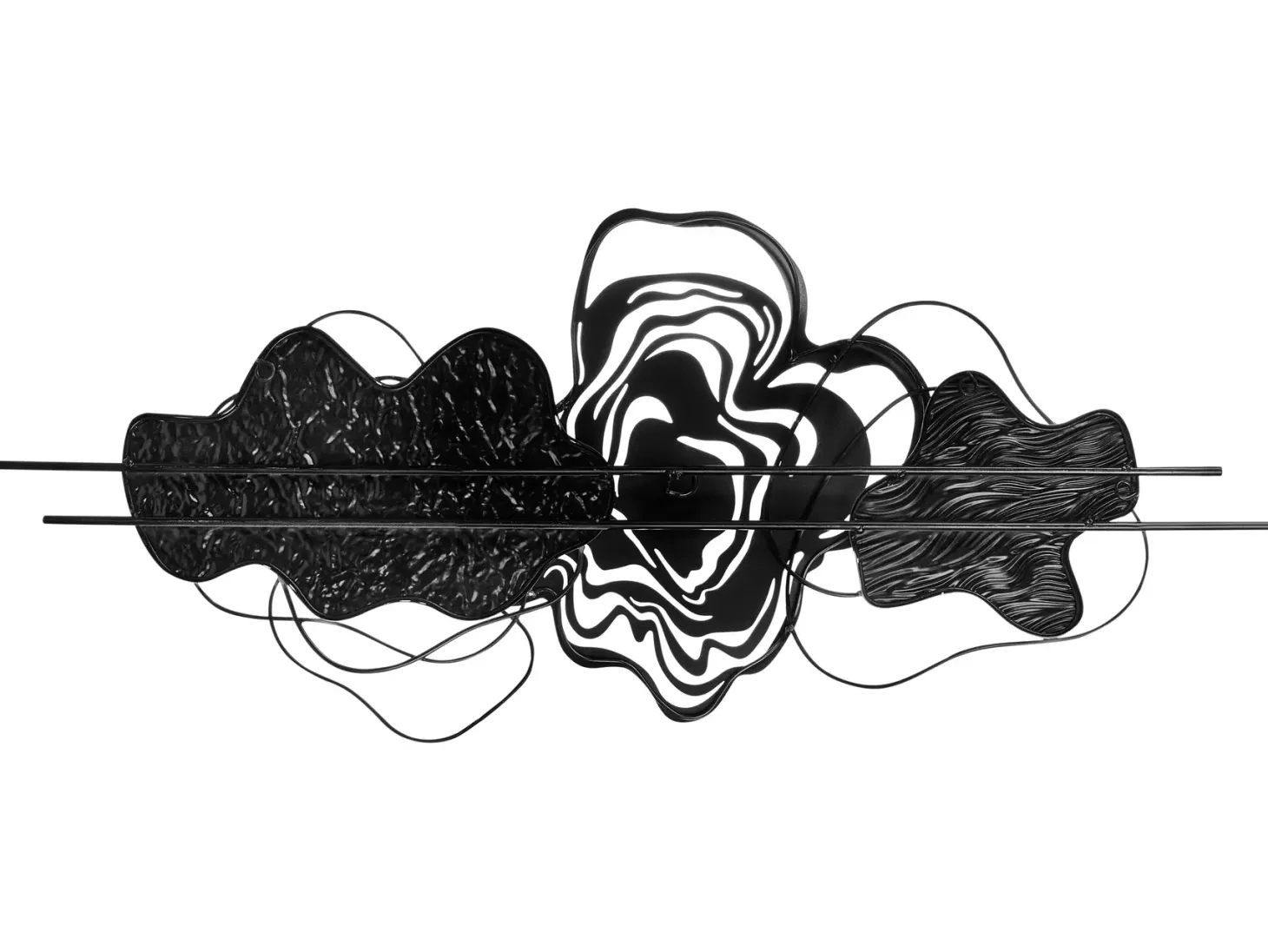 Dekoracja ścienna SALLINS Metal 48 cm Czarny