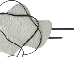 Dekoracja ścienna SALLINS Metal 48 cm Czarny