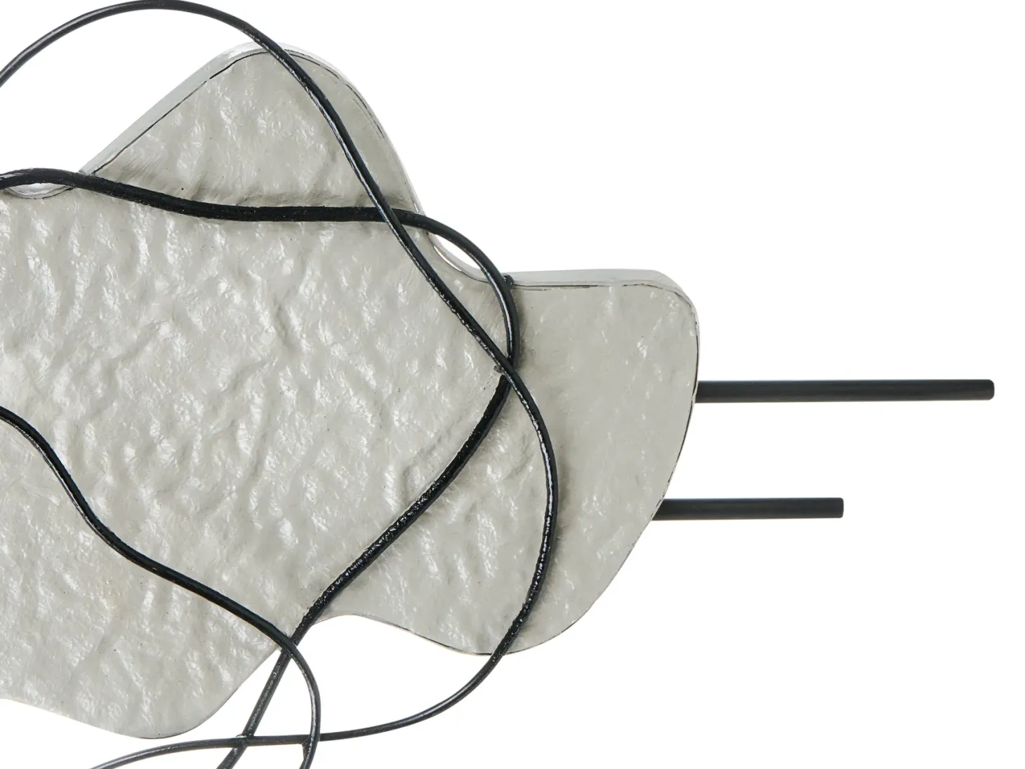 Dekoracja ścienna SALLINS Metal 48 cm Czarny