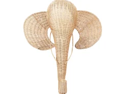 Dekoracja ścienna Słoń GRUNEY Rattan 83 cm Naturalny