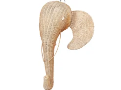 Dekoracja ścienna Słoń GRUNEY Rattan 83 cm Naturalny