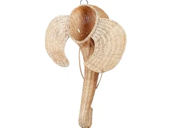 Dekoracja ścienna Słoń GRUNEY Rattan 83 cm Naturalny