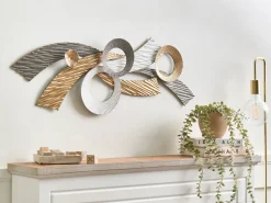 Dekoracja ścienna TIMAHOE Metal 31 cm Złoty