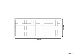 Dekoracja ścienna TOLUCA Drewno tekowe 40 cm Brązowy