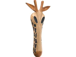 Dekoracja ścienna Żyrafa EKPOMA Drewno mango 68 cm Jasnobrązowy