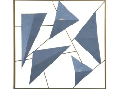 Dekoracja ścienna ZINC Metal 50 cm Niebieski