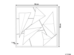 Dekoracja ścienna ZINC Metal 50 cm Niebieski