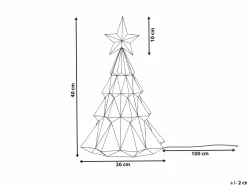 Dekoracja LED UNUKA Choinka 40 cm Kolorowy