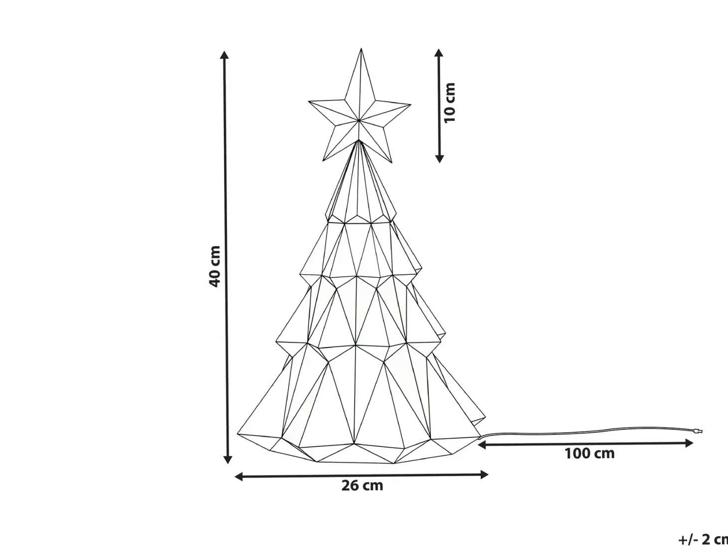 Dekoracja LED UNUKA Choinka 40 cm Kolorowy