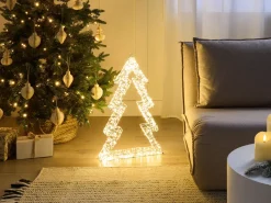 Dekoracja ogrodowa LED AKERAN Choinka 60 cm Srebrny
