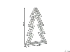 Dekoracja ogrodowa LED AKERAN Choinka 60 cm Srebrny