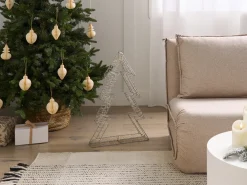 Dekoracja ogrodowa LED AKERAN Choinka 60 cm Srebrny