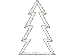 Dekoracja ogrodowa LED AKERAN Choinka 60 cm Srebrny