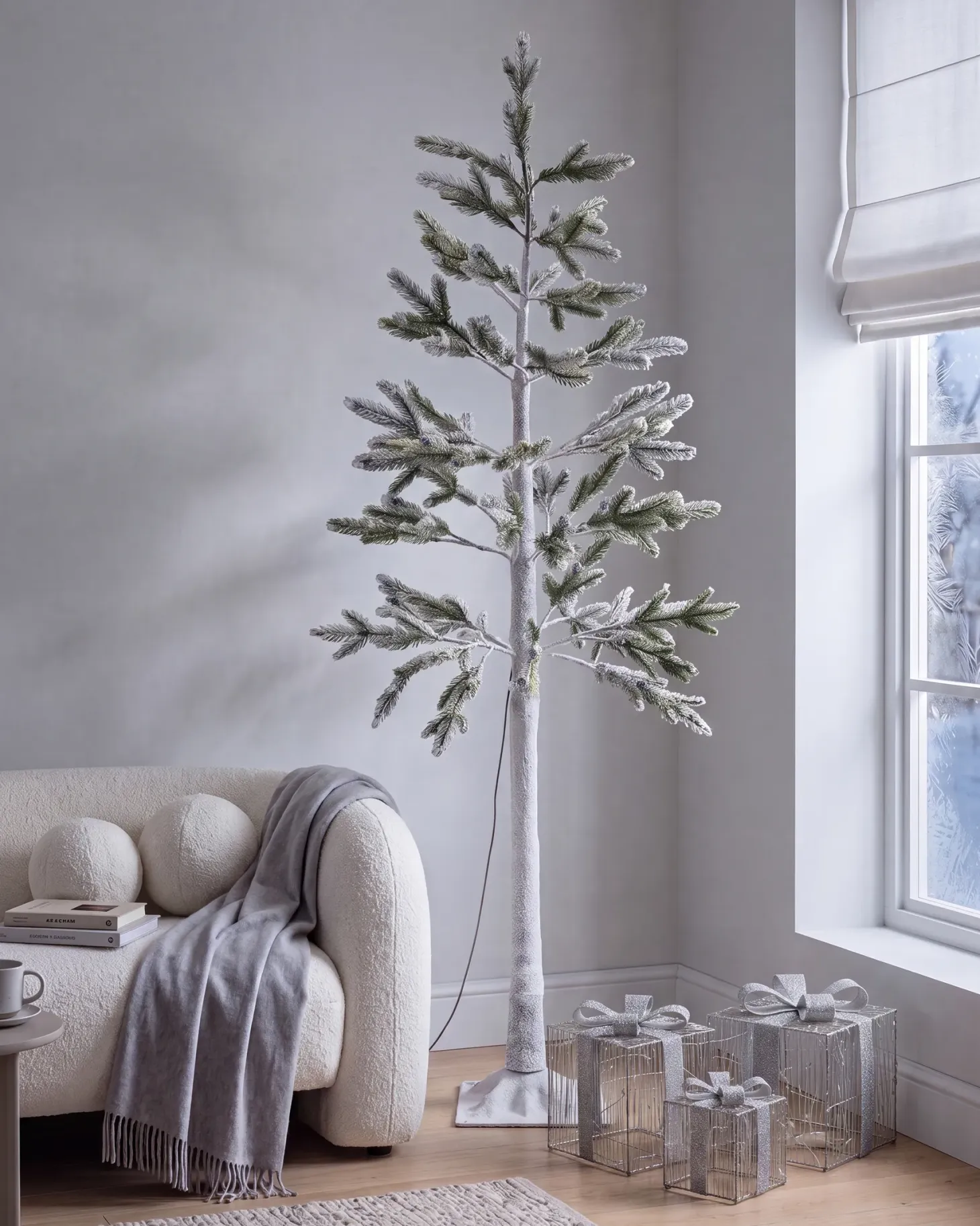 Dekoracja ogrodowa LED ALBIONI Drzewko 180 cm Biały